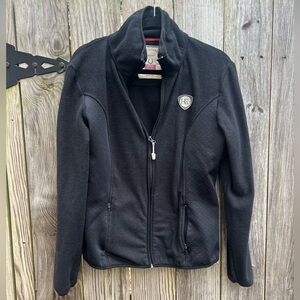 HORSEWARE Ireland Black Fleece Full Zip Jacket Women’s Large 10
